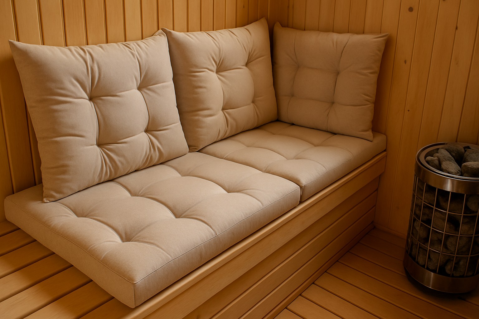 Пошив диванных подушек для бани на заказ Пошив диванных подушек для бани на заказ